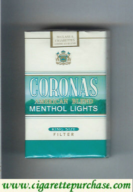 Coronas Menthol Lights cigarettes American Blend